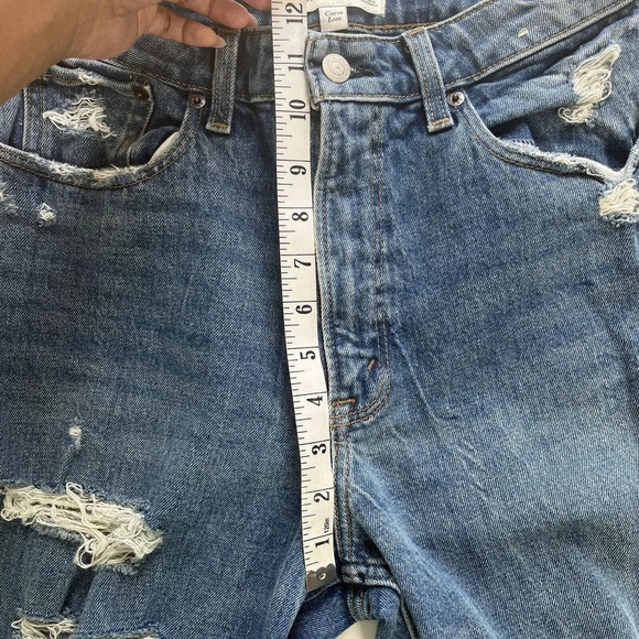 Abercrombie & Fitch Curve Love Mom High Rise Distressed Jeans 27/ 4 Regular - Picture 14 of 15